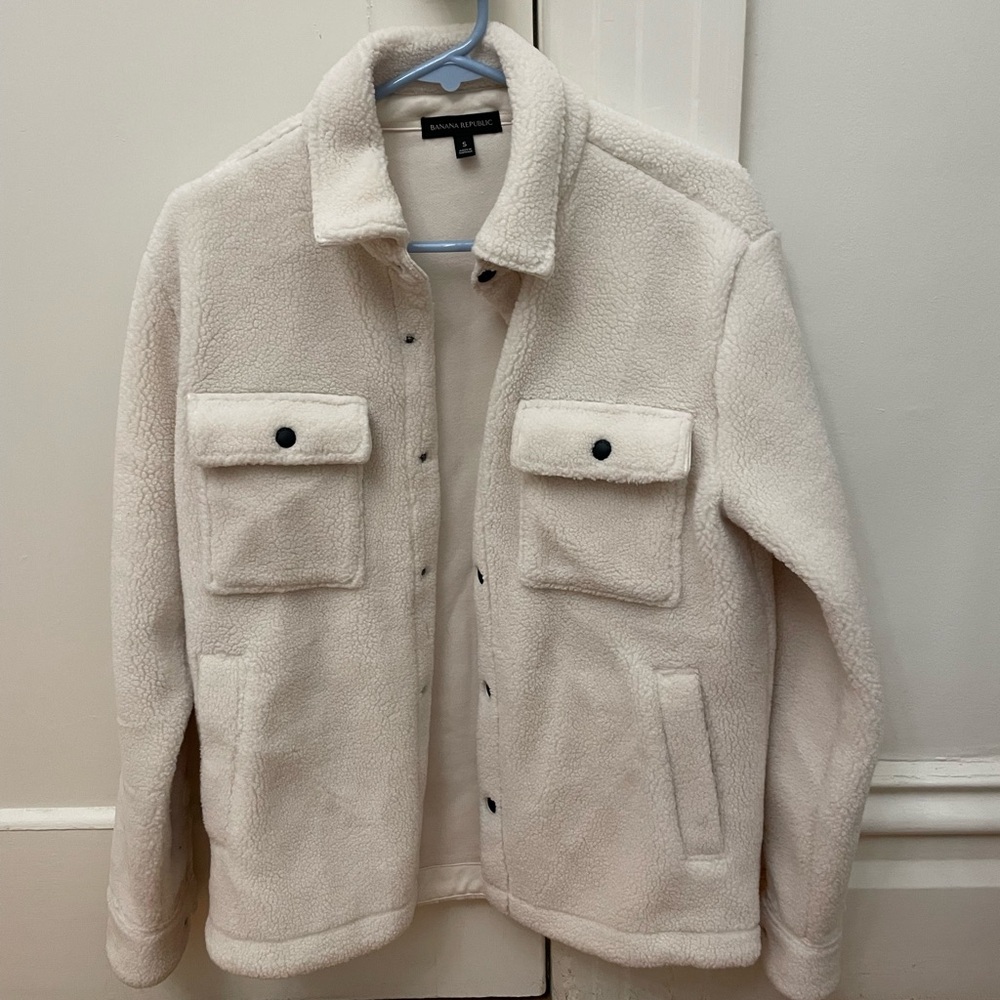 Banana Republic Cream Men's Sherpa Jacket